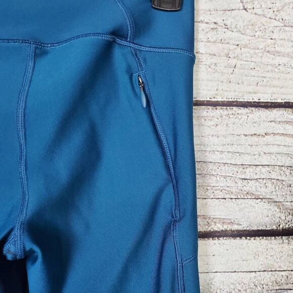 Under Armour HeatGear Compression Leggings Women’s Size SM Blue Geometric Print - Picture 3 of 8